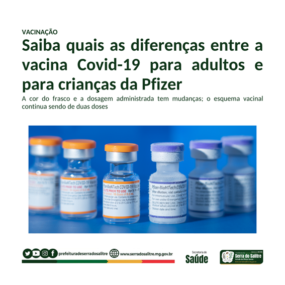 Saiba quais as diferenças entre a vacina Covid-19 para adultos e para crianças da Pfizer